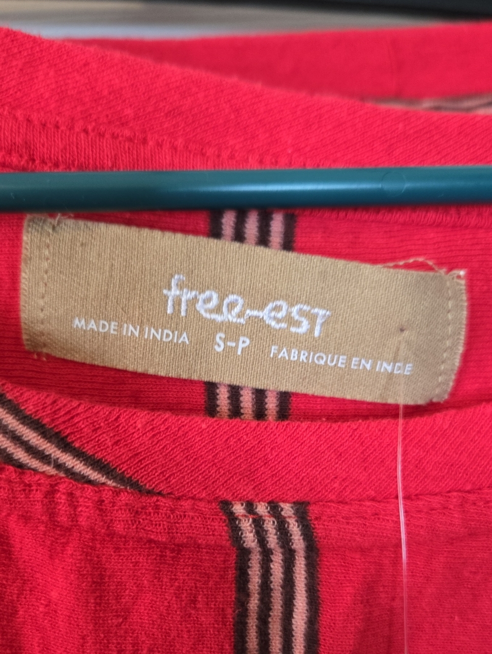 Free People Red Striped 2 Peice Set NWT will Fit Up To A Large - Picture 2 of 8